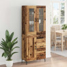 Highboard z szufladą 2 pcs Stare drewno Materiał drewnopochodny