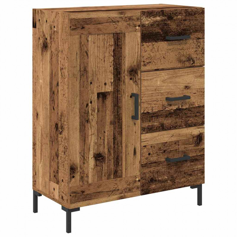 Highboard z szufladą 2 pcs Stare drewno Materiał drewnopochodny