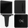 Highboard Czarny Dąb 69,5 x 34 x 180 cm Materiał drewnopochodny