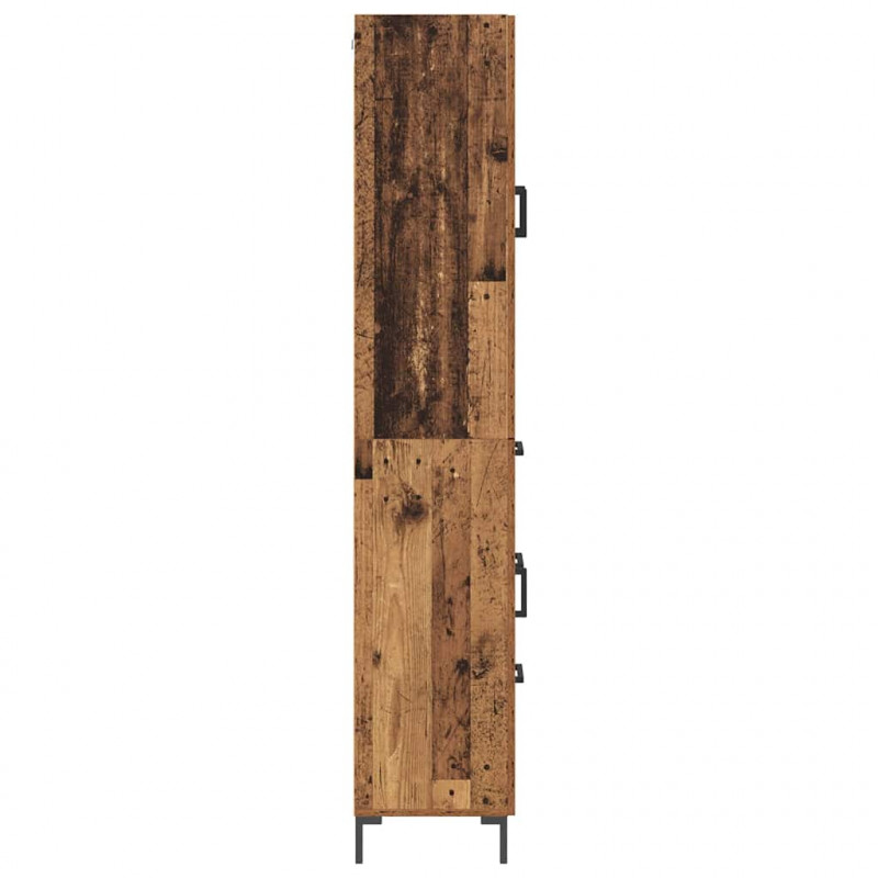 Highboard z szufladą 2 pcs Stare drewno Materiał drewnopochodny
