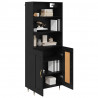 Highboard Czarny dąb 69,5 x 34 x 180 cm Materiał drewnopochodny