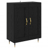 Highboard Czarny dąb 69,5 x 34 x 180 cm Materiał drewnopochodny