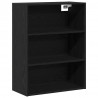 Highboard Czarny dąb 69,5 x 34 x 180 cm Materiał drewnopochodny