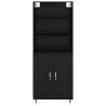 Highboard Czarny dąb 69,5 x 34 x 180 cm Materiał drewnopochodny