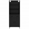 Highboard Czarny Dąb 69,5 x 34 x 180 cm Materiał drewnopochodny