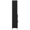 Highboard Czarny Dąb 69,5 x 34 x 180 cm Materiał drewnopochodny