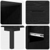 Highboard Czarny Dąb 69,5 x 34 x 180 cm Materiał drewnopochodny