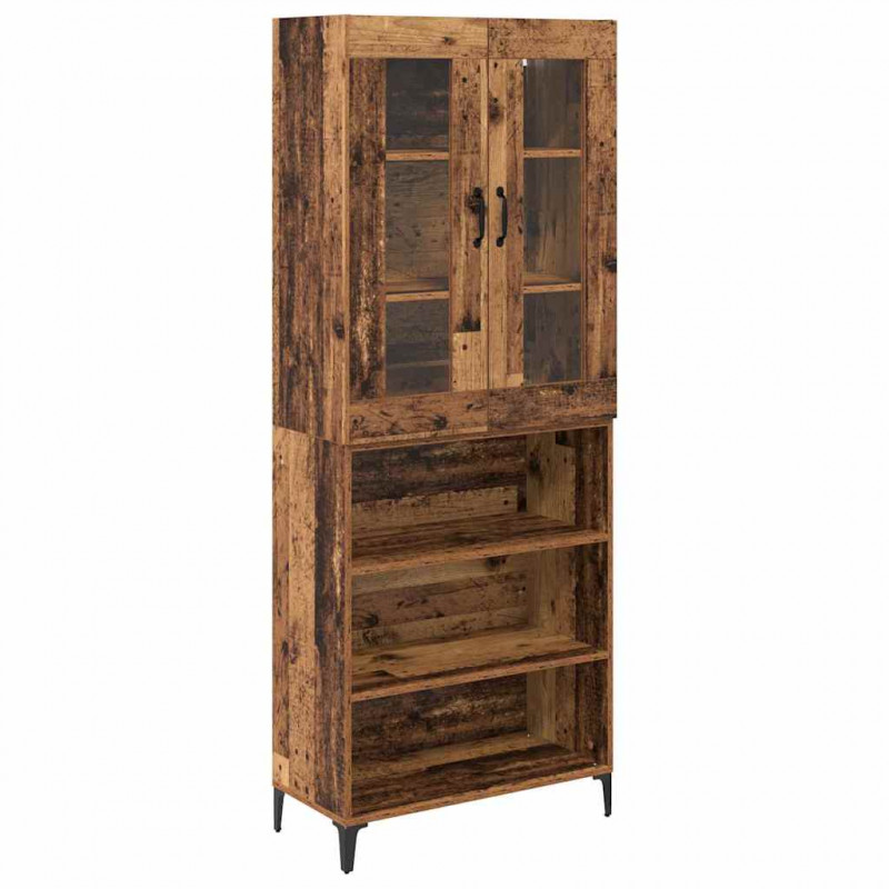 Highboard Montowane na ścianie Stare drewno 69,5 x 34 x 180 cm