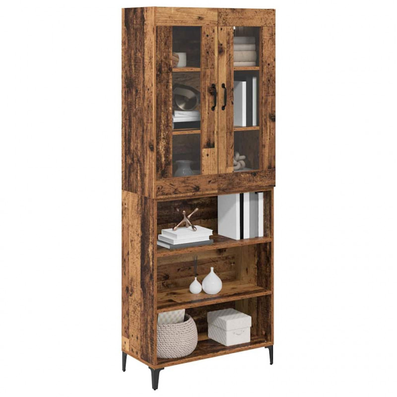 Highboard Montowane na ścianie Stare drewno 69,5 x 34 x 180 cm