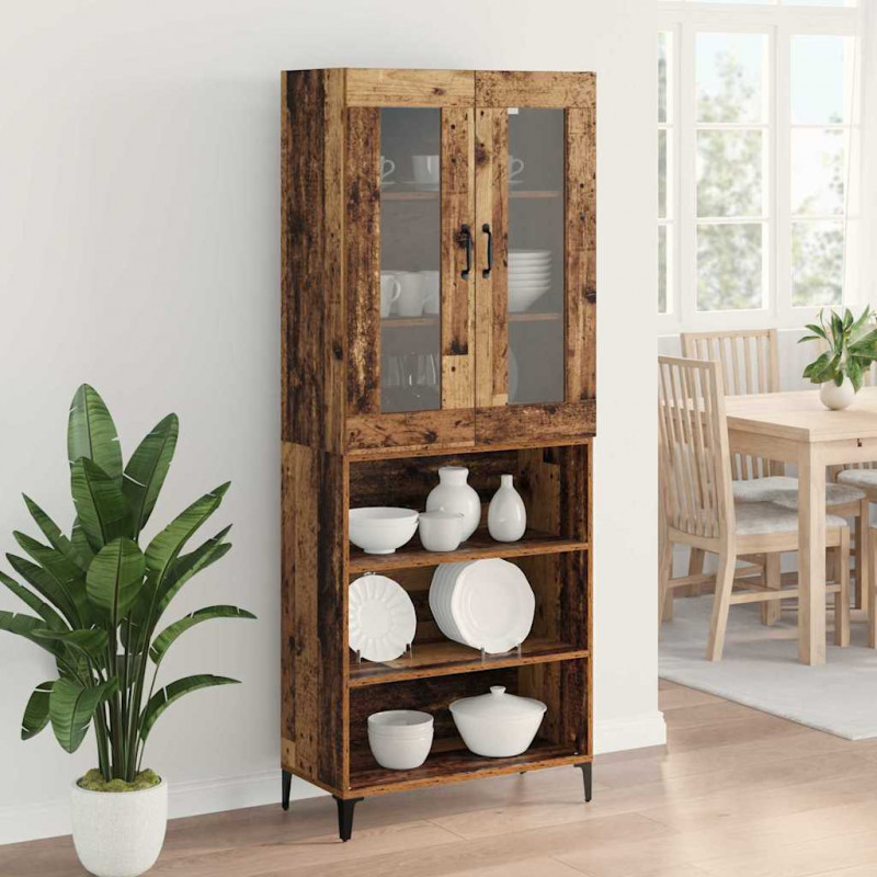 Highboard Montowane na ścianie Stare drewno 69,5 x 34 x 180 cm