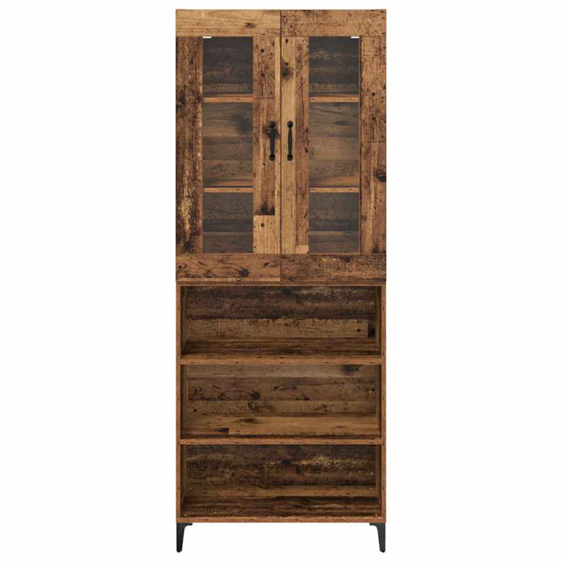 Highboard Montowane na ścianie Stare drewno 69,5 x 34 x 180 cm