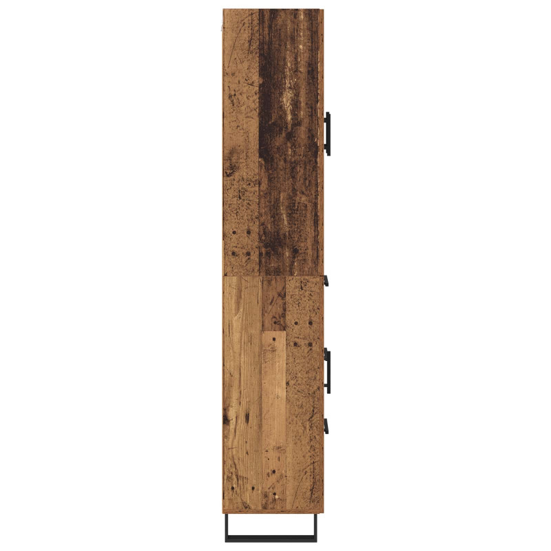 Highboard z szufladą 2 pcs Stare drewno Materiał drewnopochodny