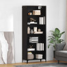 Highboard Czarny Dąb 69,5 x 34 x 180 cm Materiał drewnopochodny