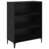 Highboard Czarny Dąb 69,5 x 34 x 180 cm Materiał drewnopochodny
