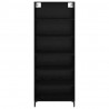 Highboard Czarny Dąb 69,5 x 34 x 180 cm Materiał drewnopochodny