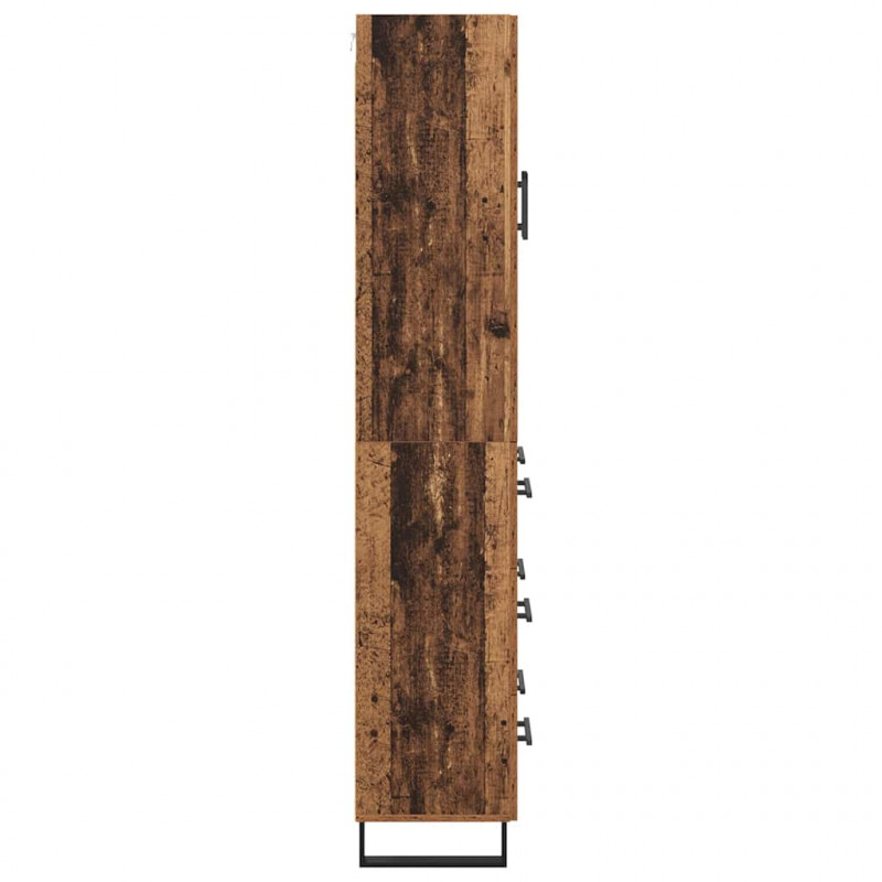 Highboard z szufladą 2 pcs Stare drewno Materiał drewnopochodny
