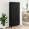 Highboard z szufladą 2 pcs Czarny Dąb 69,5 x 34 x 180 cm