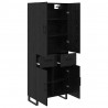 Highboard z szufladą 2 pcs Czarny Dąb 69,5 x 34 x 180 cm