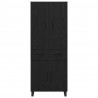 Highboard z szufladą 2 pcs Czarny Dąb 69,5 x 34 x 180 cm