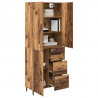 Highboard 2 pcs Stare drewno Drewno inżynieryjne i szkło