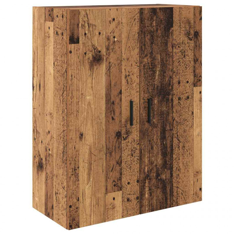 Highboard 2 pcs Stare drewno Drewno inżynieryjne i szkło