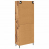 Highboard 2 pcs Stare drewno Drewno inżynieryjne i szkło