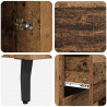 Highboard 2 pcs Stare drewno Drewno inżynieryjne i szkło