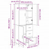 Highboard 2 pcs Stare drewno Drewno inżynieryjne i szkło