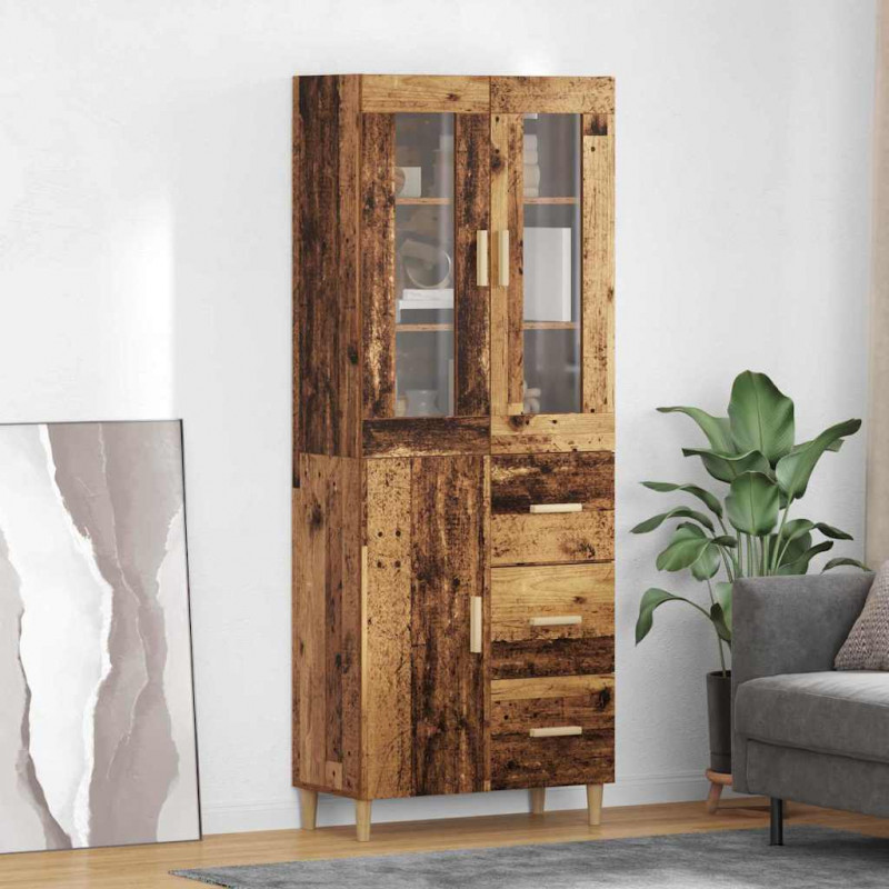 Highboard z szufladą Stare drewno 69,5 x 34 x 180 cm