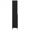 Highboard Czarny Dąb 69,5 x 34 x 180 cm Materiał drewnopochodny