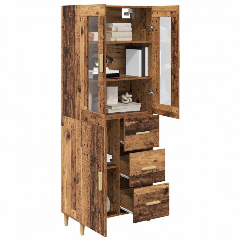 Highboard z szufladą Stare drewno 69,5 x 34 x 180 cm