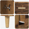 Highboard z szufladą Stare drewno 69,5 x 34 x 180 cm