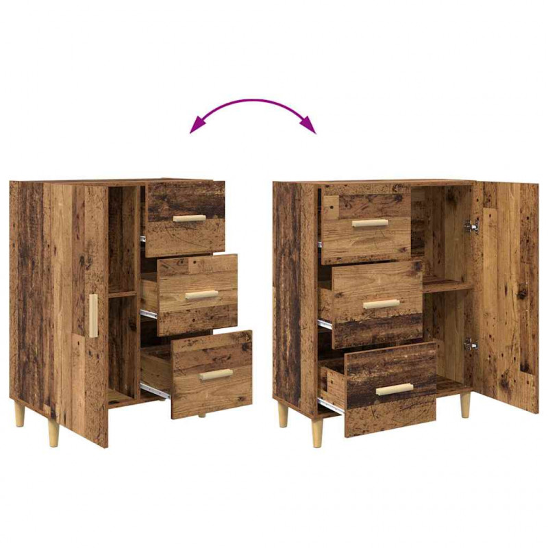 Highboard z szufladą Stare drewno 69,5 x 34 x 180 cm