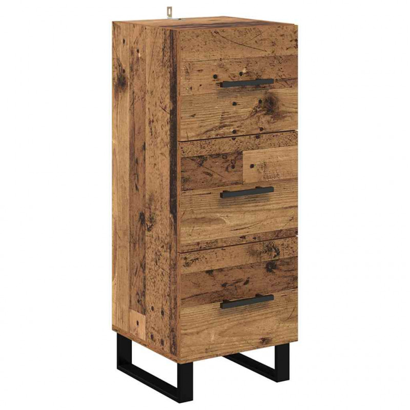 Highboard z szufladą Stare drewno 34,5 x 34 x 180 cm