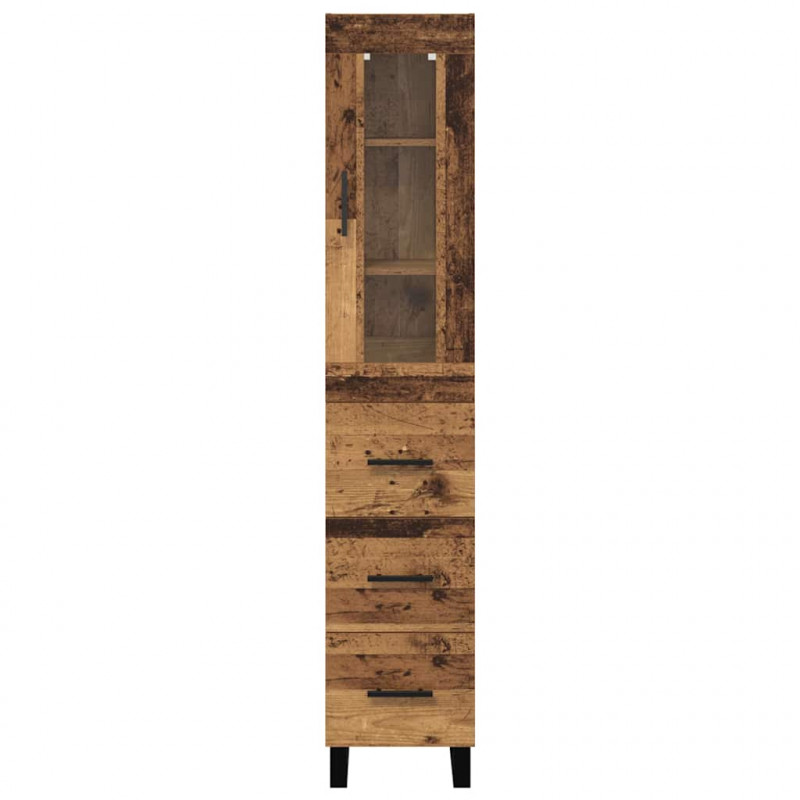 Highboard z szufladą Stare drewno 34,5 x 34 x 180 cm