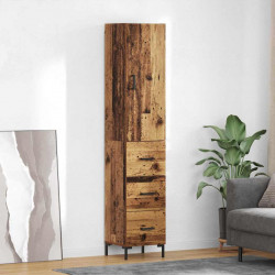 Highboard z szufladą Stare drewno 69,5 x 34 x 180 cm