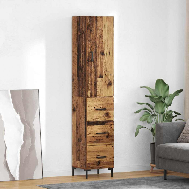 Highboard z szufladą Stare drewno 69,5 x 34 x 180 cm