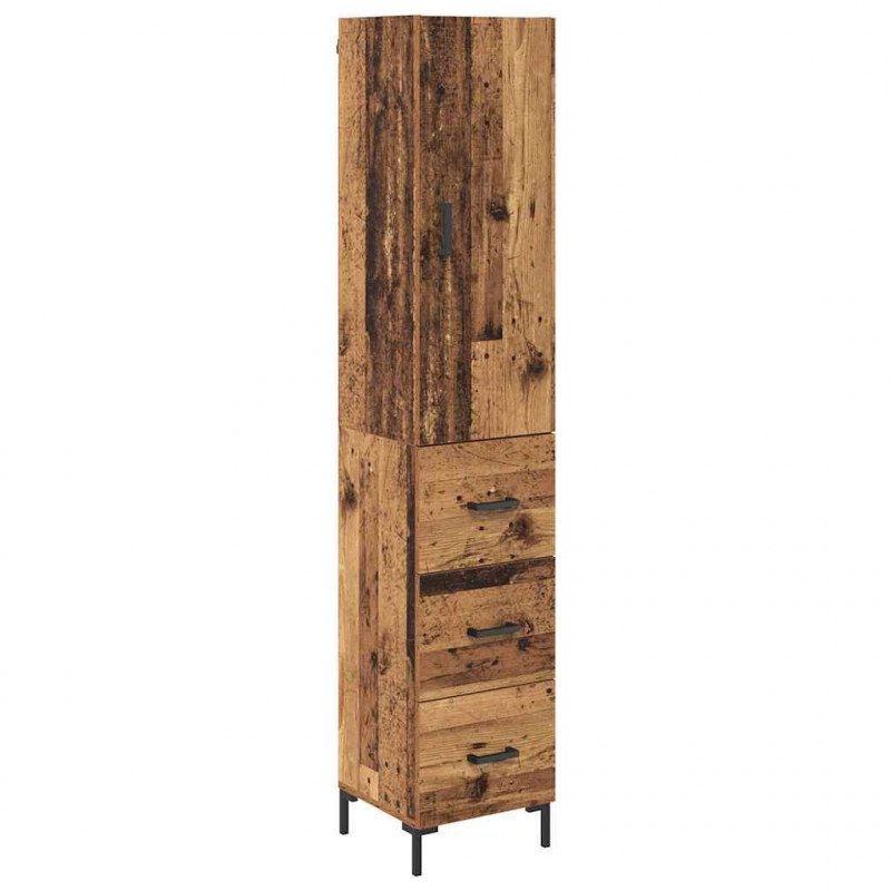 Highboard z szufladą Stare drewno 69,5 x 34 x 180 cm