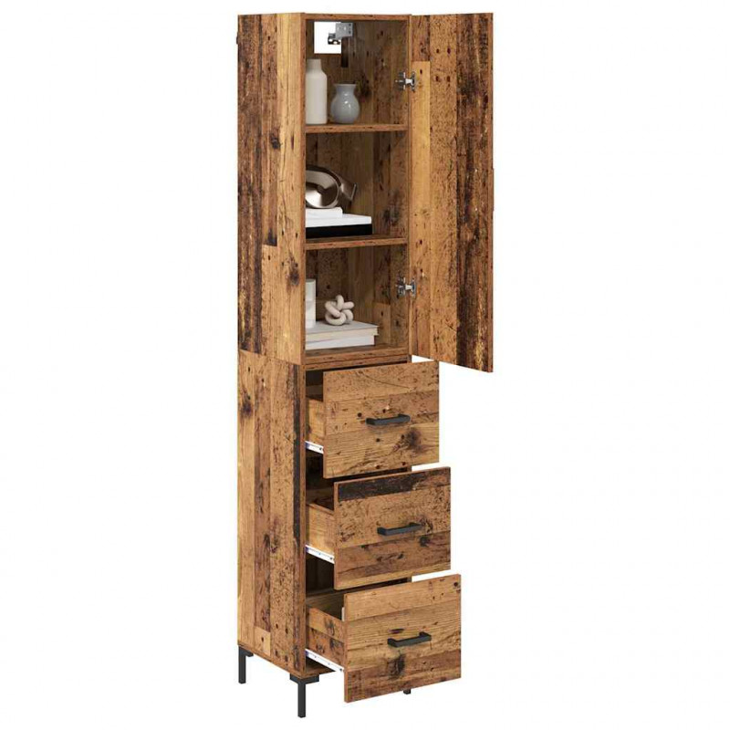 Highboard z szufladą Stare drewno 69,5 x 34 x 180 cm