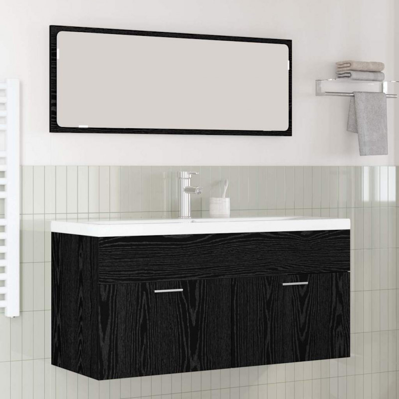 Szafka Łazienkowa z drzwiami Czarny Dąb 100 x 38,5 x 46 cm