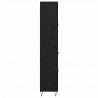 Highboard 2 pcs Czarny Dąb Drewno inżynieryjne i szkło