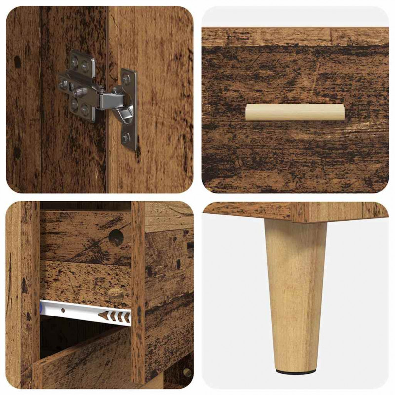 Highboard z szufladą Stare drewno 69,5 x 34 x 180 cm