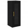 Highboard 2 pcs Czarny Dąb Szkło