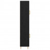 Highboard 2 pcs Czarny Dąb Szkło