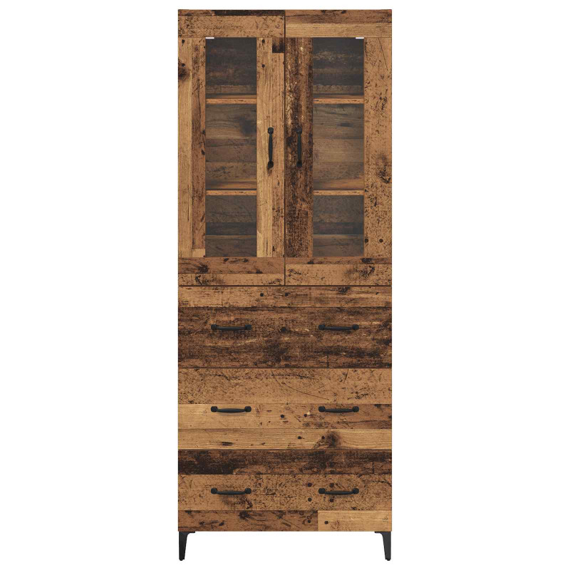 Highboard Montowane na ścianie Stare drewno 69,5 x 34 x 180 cm