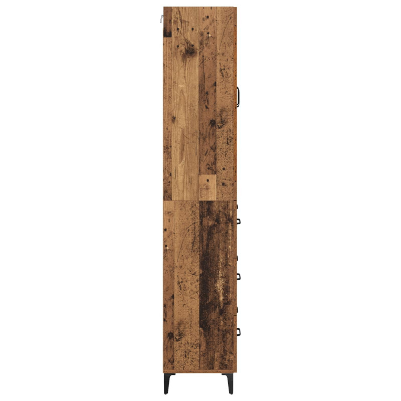 Highboard Montowane na ścianie Stare drewno 69,5 x 34 x 180 cm