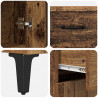 Highboard Montowane na ścianie Stare drewno 69,5 x 34 x 180 cm