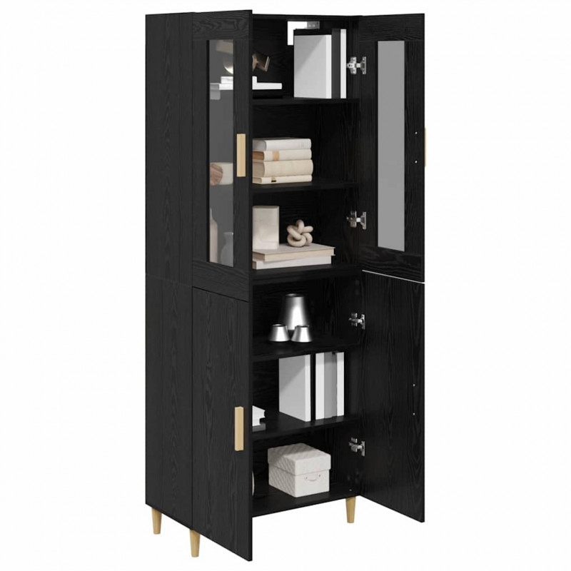 Highboard Czarny Dąb 69,5 x 34 x 180 cm
