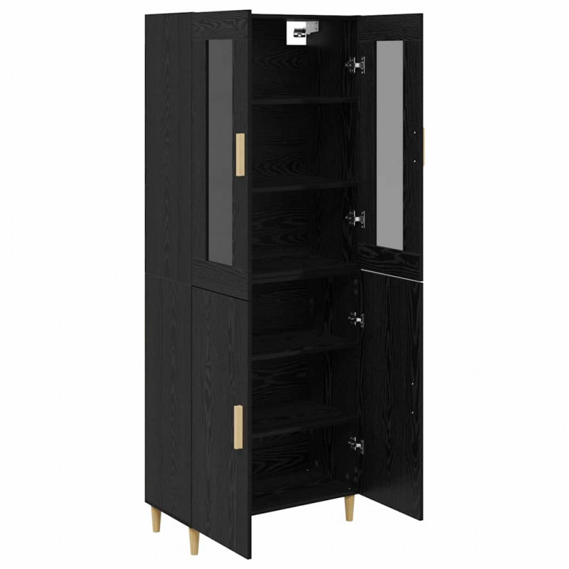 Highboard Czarny Dąb 69,5 x 34 x 180 cm