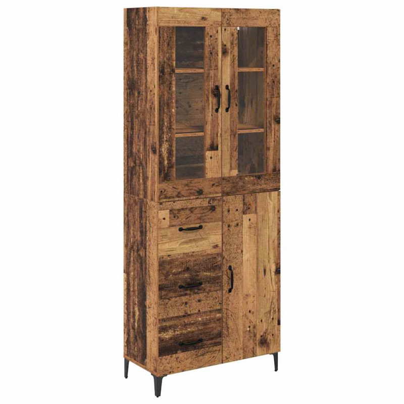 Highboard Montowane na ścianie Stare drewno 69,5 x 34 x 180 cm
